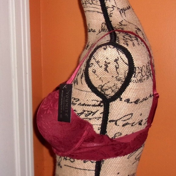 Youmita Russet Brown Lace Demi 40C Bra NWT - Picture 6 of 7